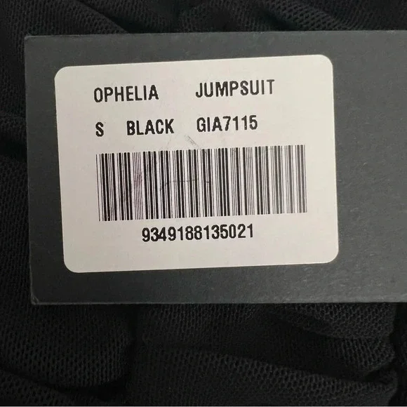I.AM.GIA Ophelia Jumpsuit Ruched Mesh Strapless Stretch Black Sexy Chic Size S - Picture 10 of 14
